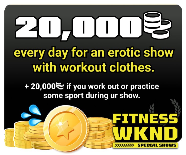  Up to 120,000 coins for shows with sportswear during Fitness Wknd